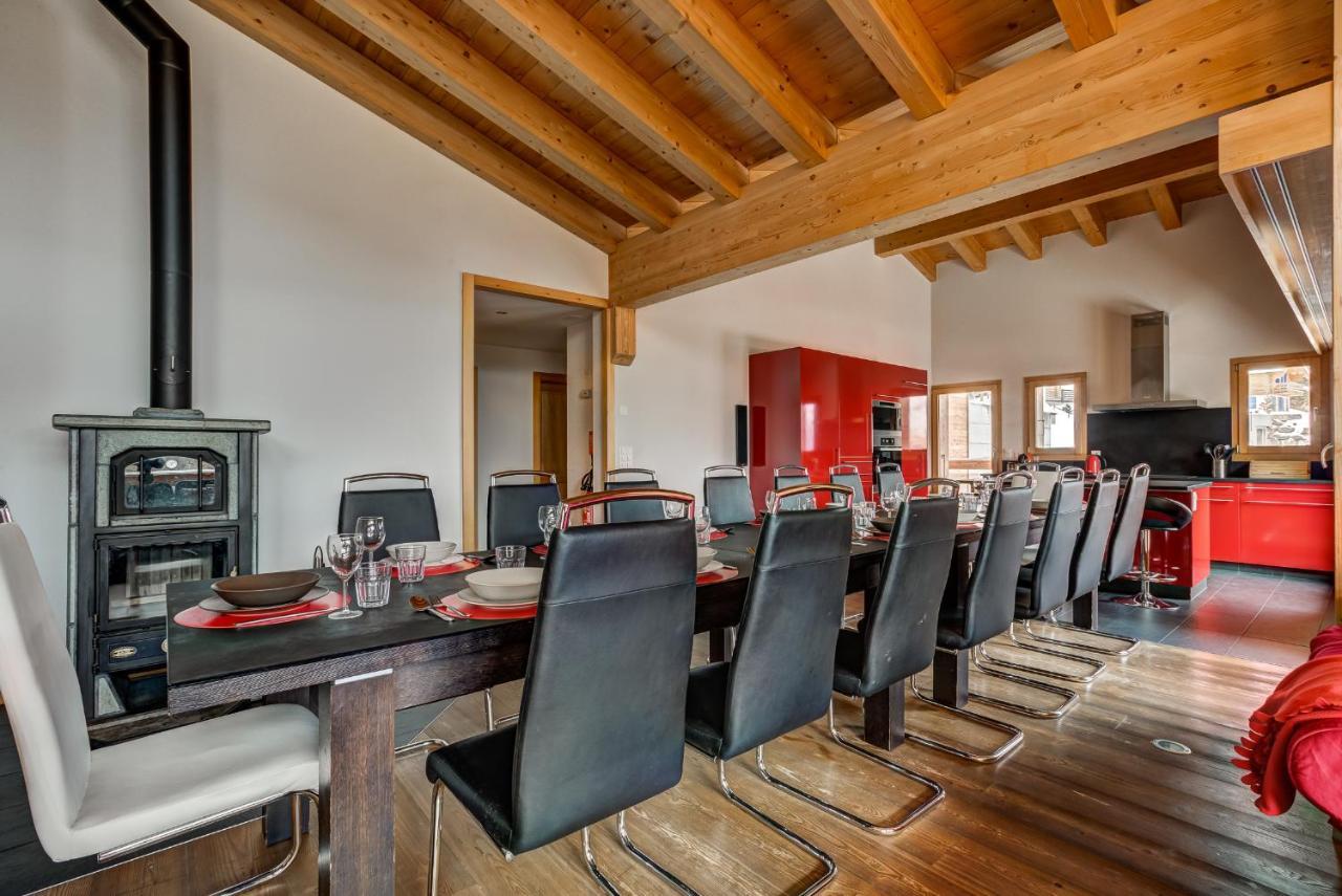 Chalet Flocon De Neige - Jacuzzi - Sauna La Tzoumaz Zewnętrze zdjęcie