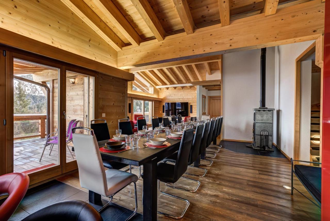 Chalet Flocon De Neige - Jacuzzi - Sauna La Tzoumaz Zewnętrze zdjęcie