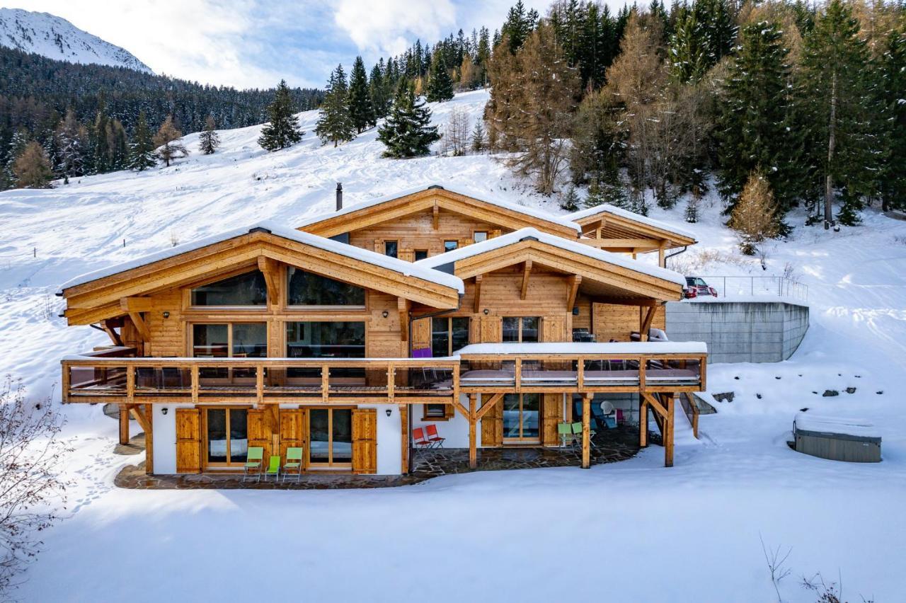 Chalet Flocon De Neige - Jacuzzi - Sauna La Tzoumaz Zewnętrze zdjęcie