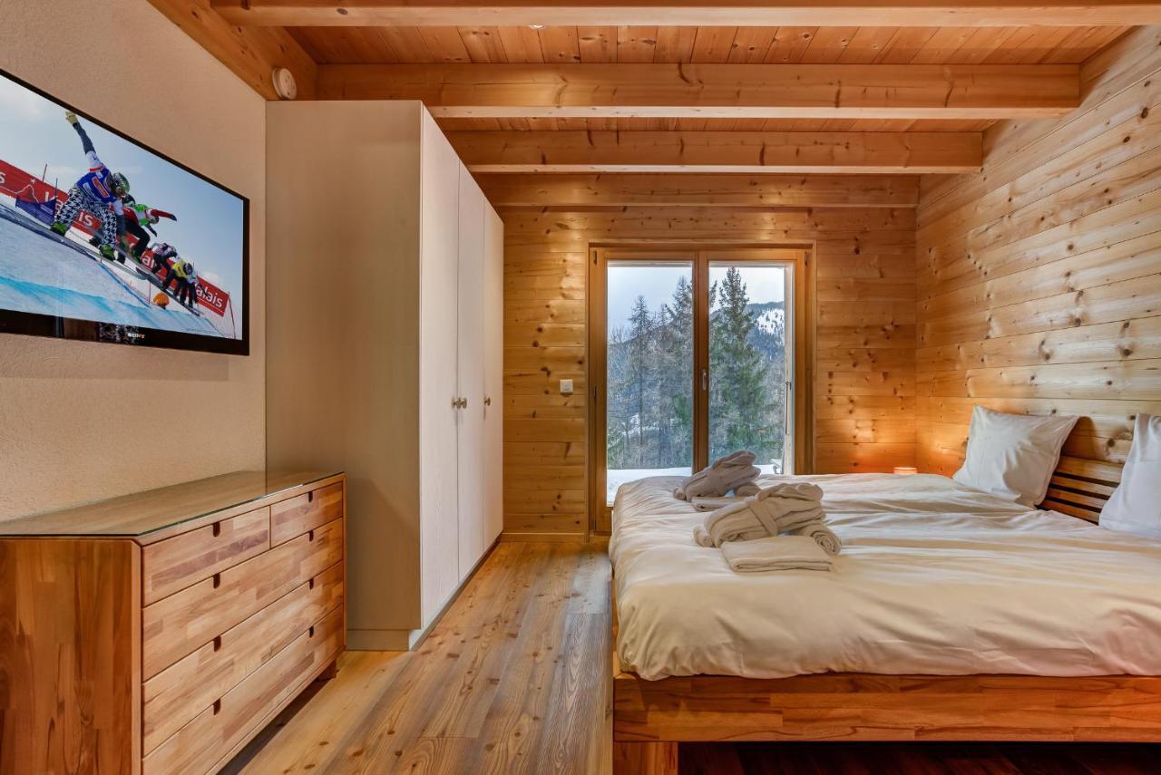 Chalet Flocon De Neige - Jacuzzi - Sauna La Tzoumaz Zewnętrze zdjęcie