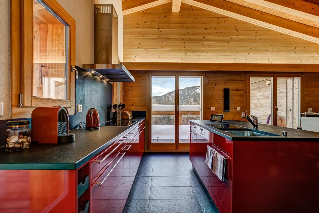 Chalet Flocon De Neige - Jacuzzi - Sauna La Tzoumaz Zewnętrze zdjęcie