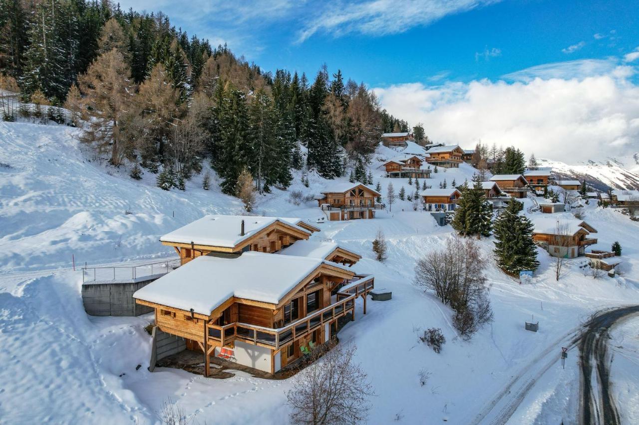Chalet Flocon De Neige - Jacuzzi - Sauna La Tzoumaz Zewnętrze zdjęcie